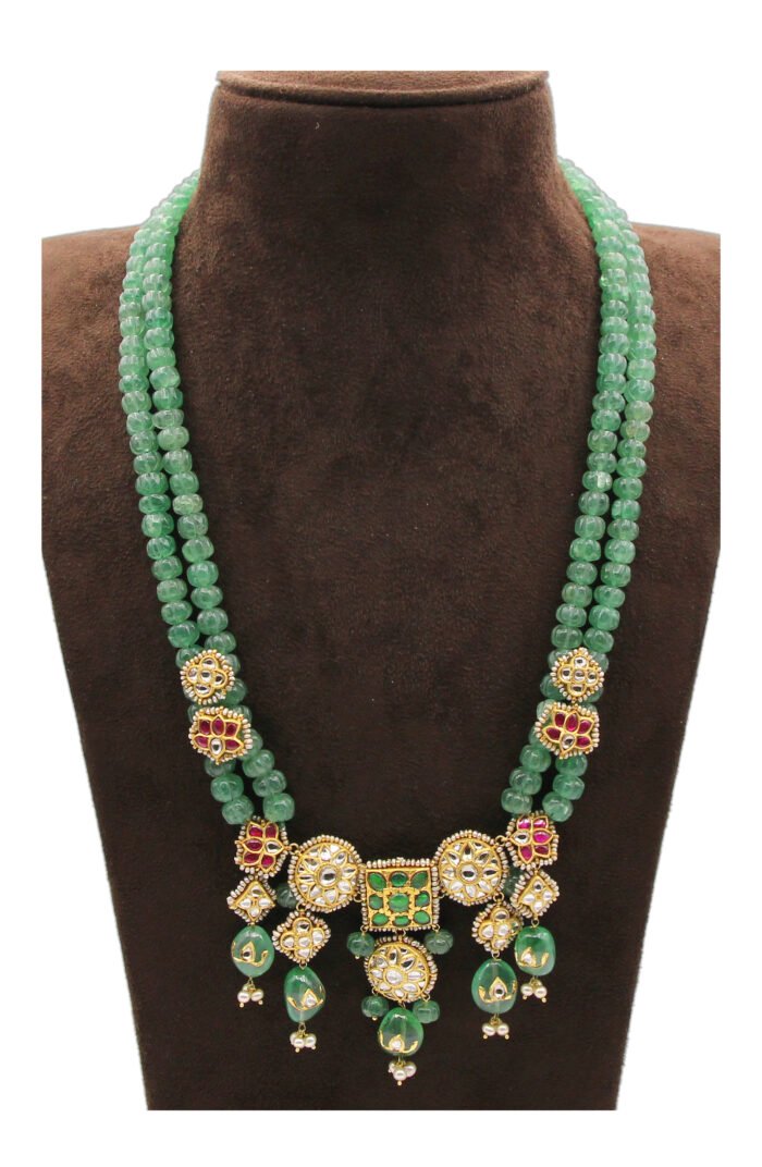 Indian Kundan and Gold Necklace