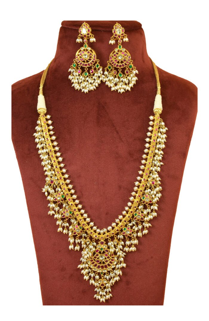 South Indian Guttapusalu Necklace Set