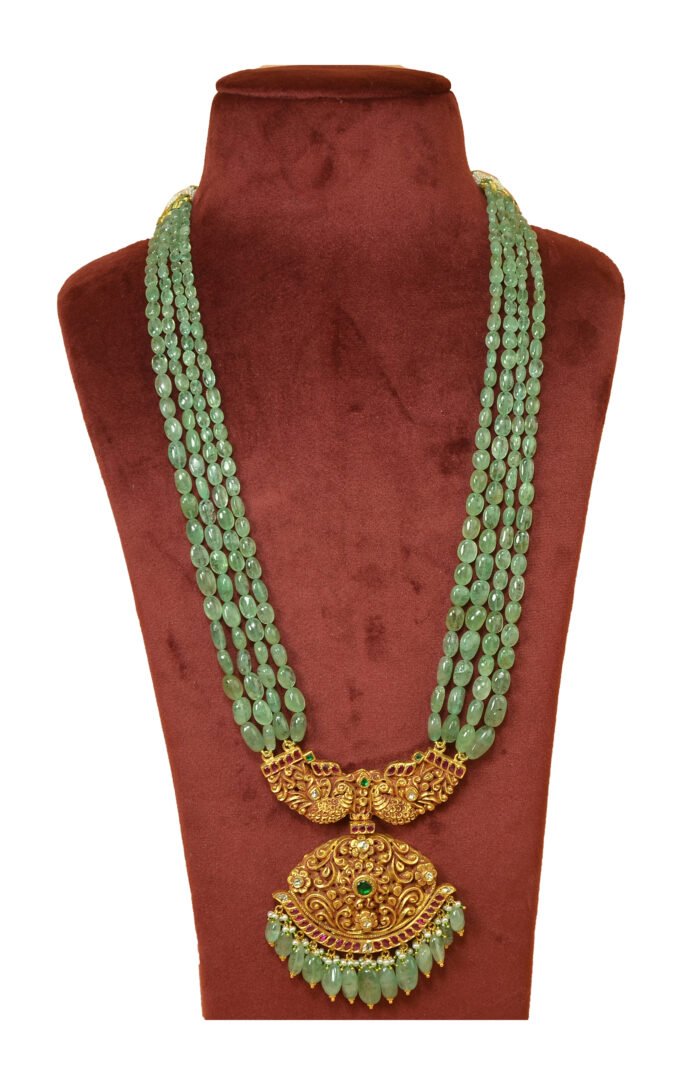 Kundan Beads Gold Necklace