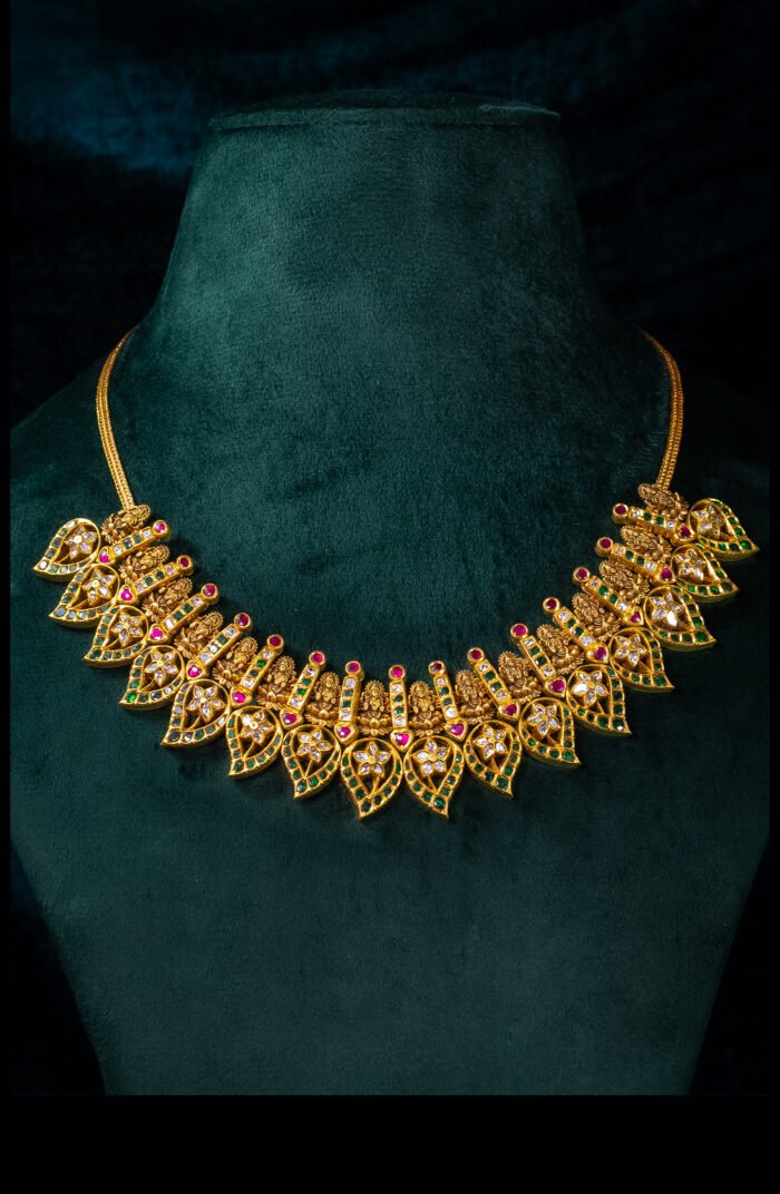 Kundan Rajwada Gold Necklace