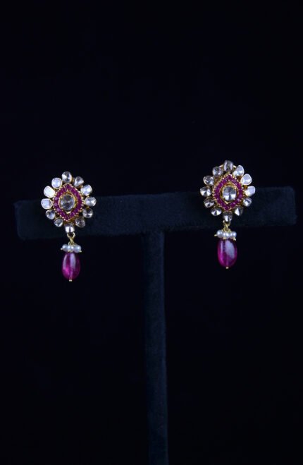 Beautiful Diamond Polki Earrings