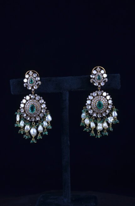 Victorian Diamond Gold Earrings