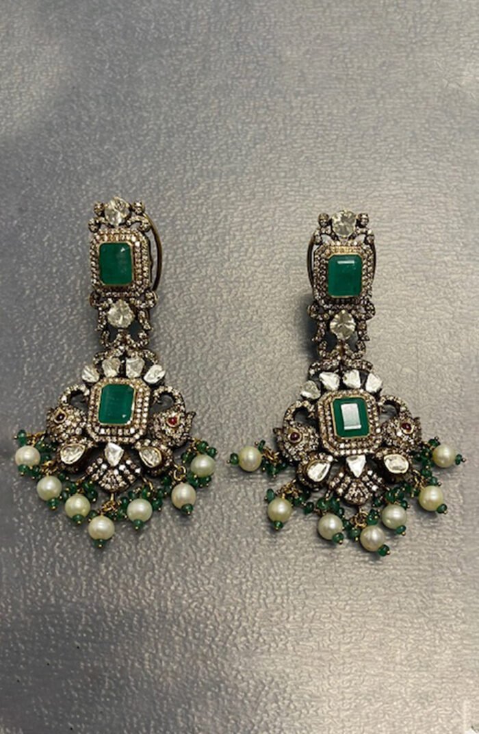 Traditional Victorian Polki Earrings