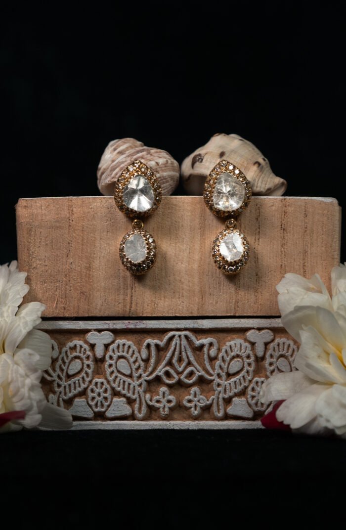 Elegant Victorian Polki Earrings