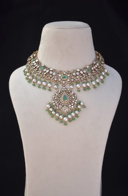 Rajwada Victorian Diamond Polki Necklace