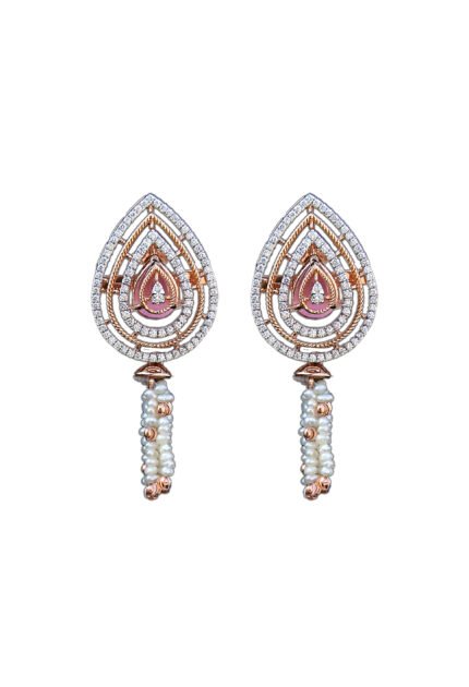 Diamond Dangling Earrings