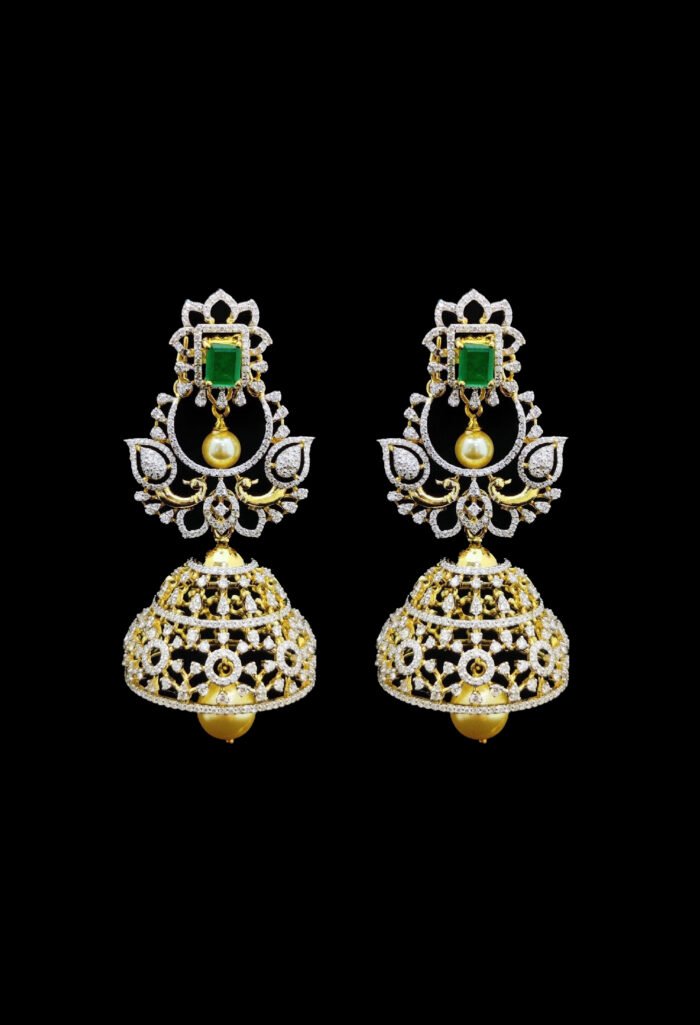 Rajwada Diamond Studded Jhumkas