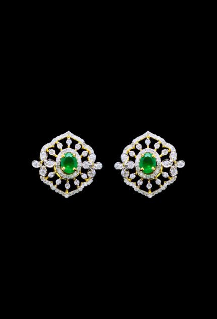 Diamonds Round Stud Earrings