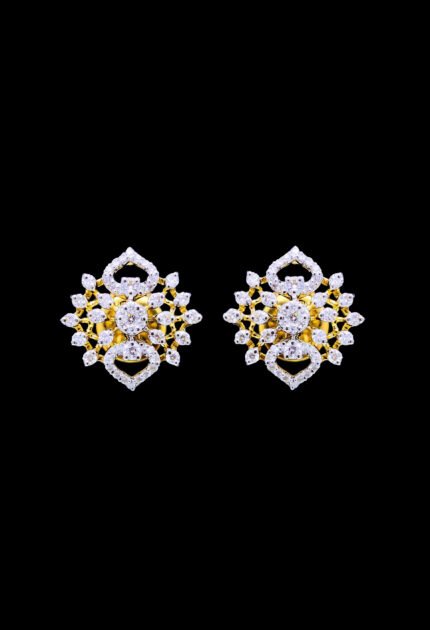 Yellow Gold & Diamond Earrings