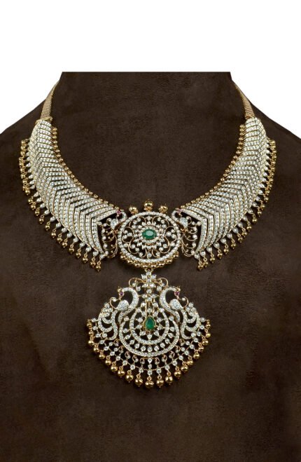 Peacock Gold Diamond Necklace