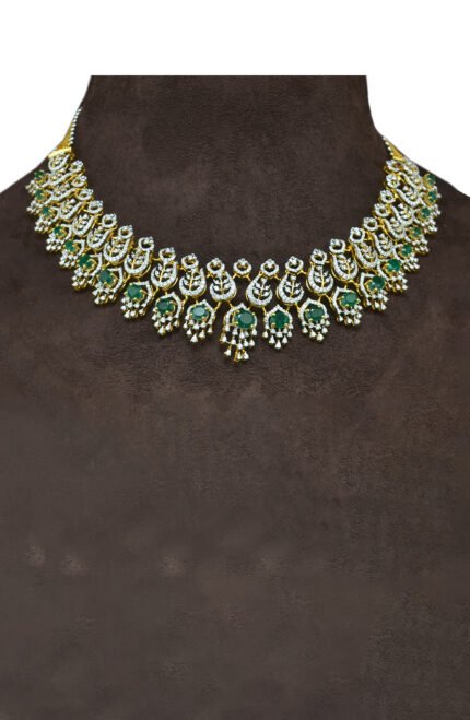 Emerald Diamond Bridal Necklace