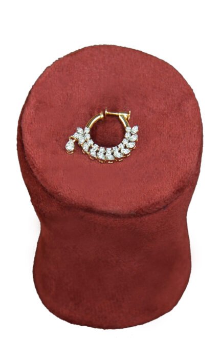 Gold Plated Diamond Studded Nose Ring