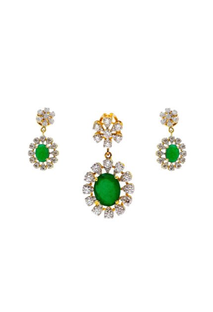 Traditional Design Gold Diamond Earrings