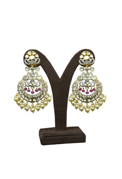 Stately Diamond Chandbali Earrings