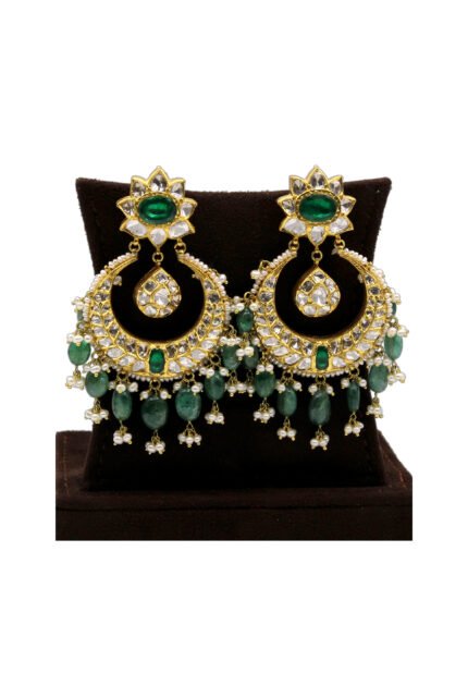 Traditional Kundan Chandbali Earrings