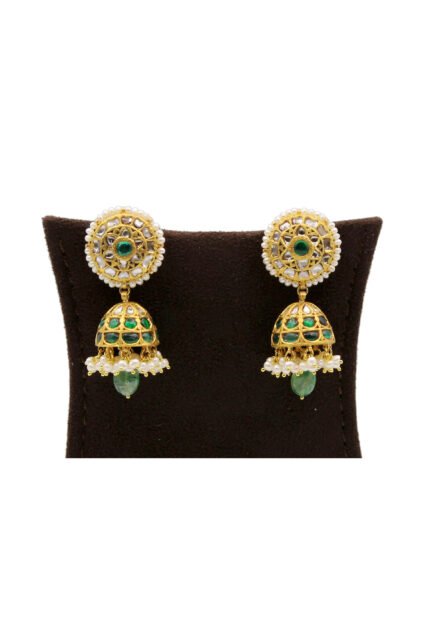 Rajwada Polki Jhumka Earrings