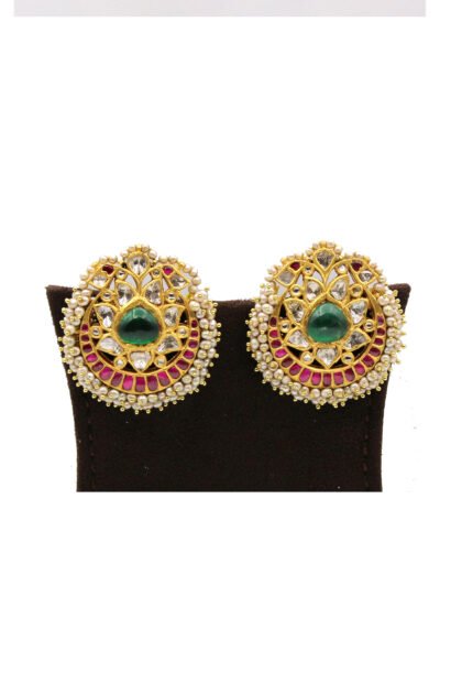 Ruby and Emerald Kundan Earrings