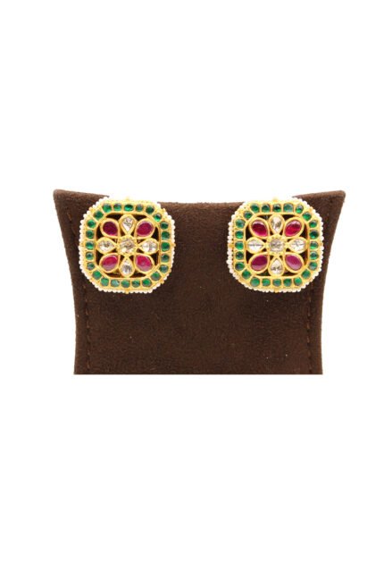 Ruby Studded Kundan Earrings