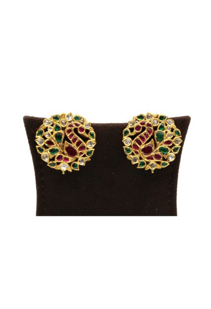 Round Polki Kundan Earrings