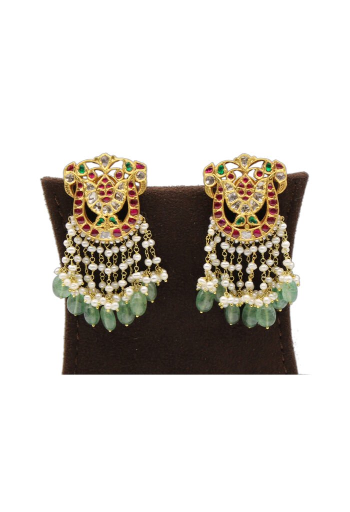 Premium Ruby Kundan Earrings