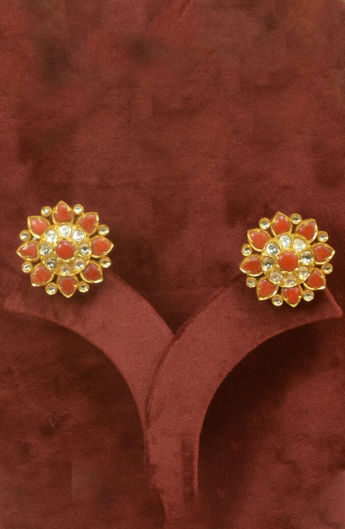 Unique Kundan Studs Earrings