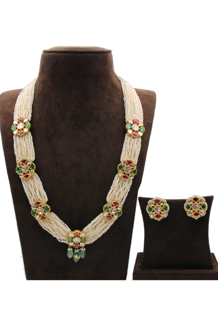 White Pearl Kundan Necklace