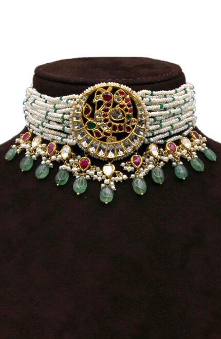 Gorgeous Kundan Polki Choker Necklace