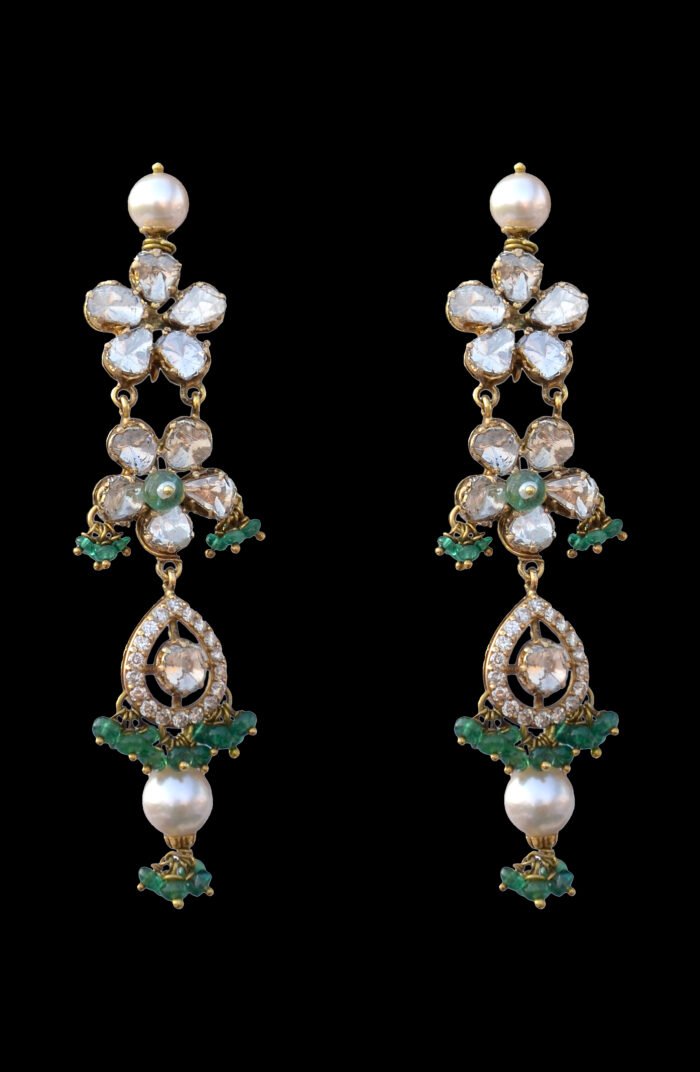 Victorian Pearl Drop Long Earrings